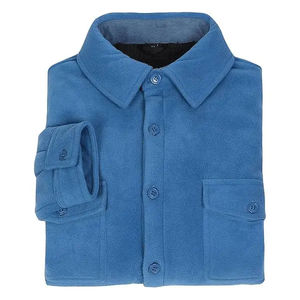 Chemises en flanelle doublées en sherpa pour hommes avec logo personnalisé, chaudes, à carreaux brossés, de haute qualité, style sweat-shirt. - Product Image 4