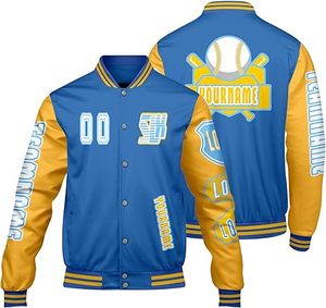 Veste d'hiver confortable pour homme, style Letterman, col montant, logo sur le devant, coupe-vent, respirante, séchage rapide, haute qualité, écologique - Product Image 1