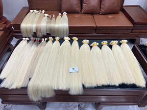 ผมต่อเวียดนามแท้ 100% เกรด 12A คุณภาพสูง แบบตรง # ผู้จำหน่ายผมแท้ 100% สี 613 แบบไม่ผ่านการแปรรูป - Product Image 2
