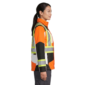 High Visibility Reflective Winter <b>Jacket</b> Workwear Letterman Safety Construction Wear <b>Jackets</b> Ladies - Product Image 3