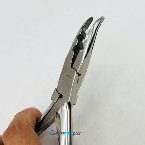 Curved 3 Hole Stainless Steel Pliers for Hair Extensions Clip-in Single Weft Custom <b>Engraved</b> Logo Hair Extension <b>Tools</b> - Product Image 2