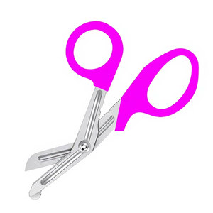 Ciseaux de traumatologie pour infirmières, instrument de premiers secours, 5,5 pouces, magenta, acier inoxydable de qualité allemande, pour bandages d'urgence médicale - Product Image 3