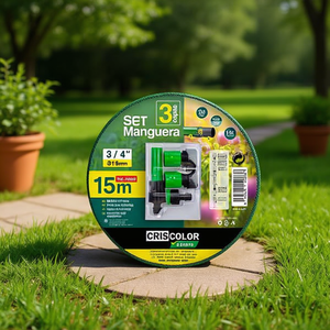 Tuyau d'arrosage de jardin de qualité supérieure MANGUERA CON ACC 15m 3/4 pour usage extérieur - Product Image 2