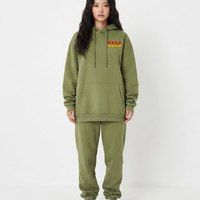 Nouvel Arrivage – Survêtement Femme Grande Taille 100% Coton avec Sweat à Capuche et Pantalon à Taille Élastique et Bord Côtelé – Créez Votre Propre Logo – Tenue Quotidienne pour Filles