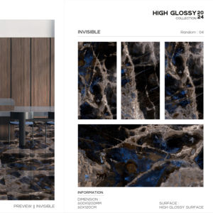 Carreaux de porcelaine très demandés, finition haute brillance, dimensions 60x120cm, 600x1200mm, 24x48, pour applications intérieures haut de gamme. - Product Image 1