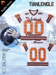 เสื้อฟุตบอลอเมริกันชายแบบสั่งทำ พร้อมบริการออกแบบฟรีแบบ 1 ต่อ 1 - ผ้าโพลีเอสเตอร์ 100% แห้งเร็ว มีตัวเลือกแบบเย็บหรือพิมพ์ - Product Image 4