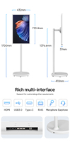 Layar Sentuh Pintar Portabel 24 Inci, Iklan Berguna Pendidikan Sentuh Android Smart Moving Display TV Monitor