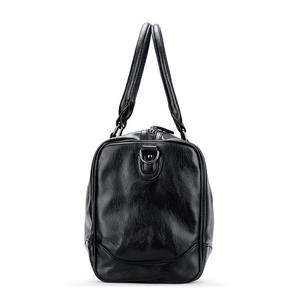 Sac de sport personnalisé imperméable, grand sac à bandoulière de luxe en cuir pour hommes, noir - Product Image 4