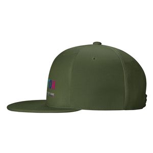หมวกแก๊ปแบบ snapback 6 แผง สีเขียวมะกอก ปักโลโก้ตัวอักษรสีรุ้งที่แผงด้านหน้า ปรับขนาดได้ เหมาะสำหรับทุกเพศ สวมใส่สบายๆ - Product Image 3