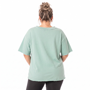Gym Fitness Plus Size T Shirt <b>Distressed</b> Hem Embroidered Tee Loose Fit Short Sleeve Tee <b>Top</b> 100% Cotton Polyester Summer T-Shirt - Product Image 2