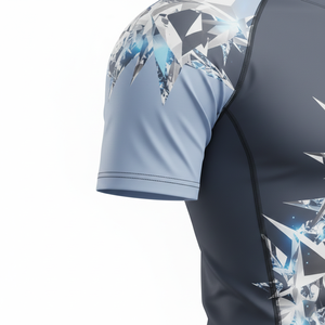 <b>Custom</b> <b>design</b> short sleeve rash guard sublimated <b>compression</b> <b>shirt</b> breathable durable seams BJJ training apparel top quality - Product Image 5