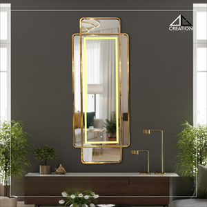 Upgrade your interior aesthetics with our premium Dual-Ring stainless steel PVD <b>Mirror</b>, a masterpiece of contemporary design - Product Image 2