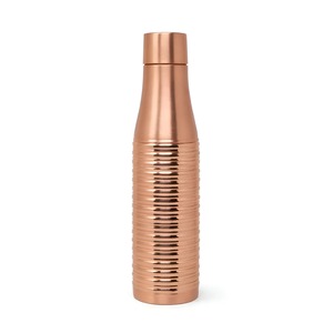 Industry Trending Copper Water Bottle With Lid Portable Travel Drinkware Oriental Design Pattern Decorative Surface - Product Image 3