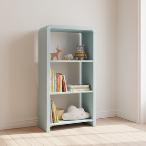 Estantería de exhibición de 3 niveles, estantería de almacenamiento, unidad de estantería abierta sin respaldo, estantería ecológica, muebles modernos para el hogar - Product Image 3