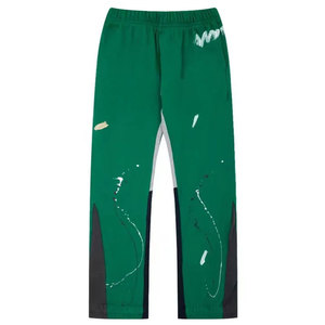 Custom Painted Heavyweight Oversize Stacked Pants Wide Leg Flared Stacked <b>Jogger</b> Flare <b>Baggy</b> Sweat Track Pants for Men - Product Image 1