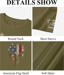 Camiseta de Algodón Tejida Personalizada para Hombre, Cuello Redondo, Manga Corta, Estilo Casual Urbano, Secado Rápido, Transpirable y Ecológica - Product Image 4