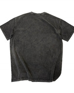Custom Heavyweight Stone Washed Vintage Plain Hombres Acid Wash Boxy Camiseta High Street Made - Product Image 6