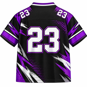 Camiseta de Fútbol Retro OEM con Cuello en V, Manga Corta, Secado Rápido, Impresión por Transferencia de Calor, Logotipo, Nombre y Número Personalizados - Product Image 3