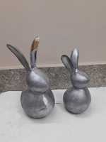 ROSHAN ARTISANAT Décoration de table en aluminium 3D de haute qualité, lapin à longues oreilles multi-pièces style Art Déco, ornement animalier DIY pour la maison