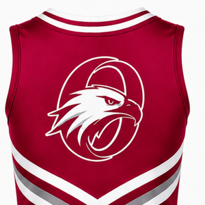 Maroon Cheer <b>Shirt</b> Sleeveless Sports Team Uniform Top Performance Training Cheerleading Athletic Wear Competition Clothing - Product Image 6