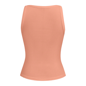 Camiseta sin mangas de canalé con cuello en V para mujer, ajustada, elástica, informal, de poliéster suave y transpirable para el día a día - Product Image 2