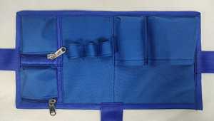 Sac de rangement pour outils bleu royal multi-poches avec poches zippées et sangles réglables à boucles et crochets - Product Image 3