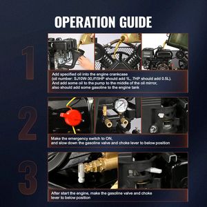 Serbatoio Compressore d'Aria Orizzontale da 21 Galloni, 7HP, Alimentato a Gas, 9CFM@115PSI, Pompa a Pistone, Sistema Industriale di Compressione dell'Aria a Gas - Product Image 5