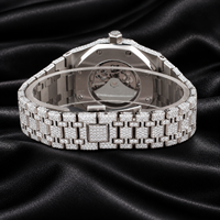 Montre Homme de Luxe MARS PIGUET à Quartz Glacé, Cadran Squelette Analogique, Verre Acier Inoxydable, Boîtier 41mm, Bracelet 20mm, Date Automatique, Résistance à l'Eau 10 ATM