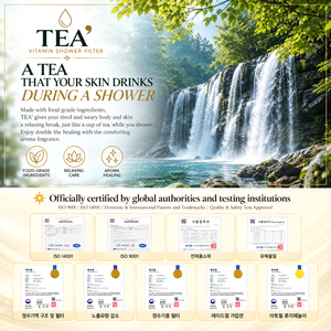 Filtre de douche coréen Premium TEA' à 3 étapes avec technologie de vitamines, arôme pêche, élimination du chlore, installation facile, certifié ISO - Product Image 5