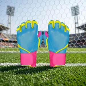 Football Goalkeeper Gloves Unisex PU Full <b>Finger</b> Non Slip Palm Breathable Adjustable Wrist <b>Strap</b> Hook And Loop Closure - Product Image 6