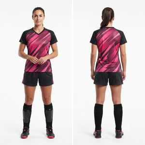 Ensemble d'uniformes de hockey sur gazon personnalisés pour femmes, hommes et jeunes – Maillot et short en polyester respirant avec sublimation personnalisée - Product Image 4