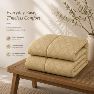 Ensemble de couette de qualité supérieure pour chambre à coucher, doux, léger, pour toutes les saisons, avec rembourrage confortable, disponible à la vente - Product Image 4