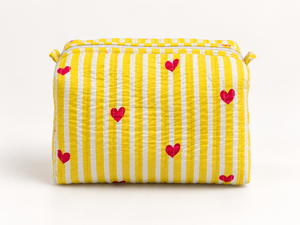 Trousse de Maquillage Vintage Bohème en Coton Brodé, Résistante à l'Eau, avec Fermeture Éclair et Poignée, Écologique, pour Voyage, Pochette Rajasthan Veer - Product Image 1