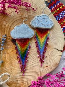 Pendientes Bordados a Mano con Cuentas, Elaborados con Materiales de Primera Calidad para una Colección de Joyería de Moda de Lujo - Product Image 5