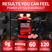 Gummies à la créatine pour hommes et femmes, stimulant l'endurance et la résistance, complément alimentaire pour l'entraînement en salle de sport