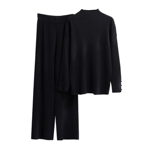 ชุดเสื้อกันหนาวผู้หญิงคุณภาพสูง ผ้าฝ้ายถัก ระบายอากาศได้ดี สวมใส่สบาย  รับสกรีนโลโก้ - Product Image 5