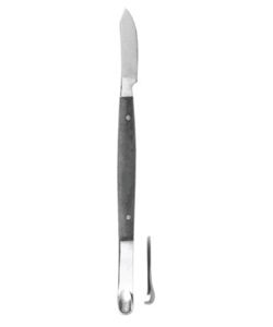 Con Scodellino Fig. 1 Cuchillo para Cera de Acero Inoxidable, Cuchillo para Tallar Cera Dental, Instrumento de Encerado para Laboratorio Dental, Reutilizable - Product Image 1