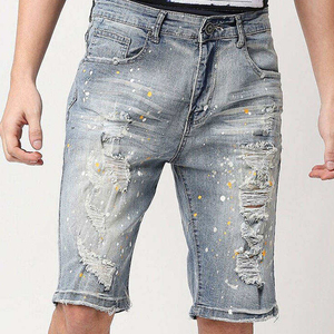 Nuevos Pantalones Cortos de Mezclilla para Hombre, Diseño Único, Estilo Urbano, Alta Calidad - Product Image 4
