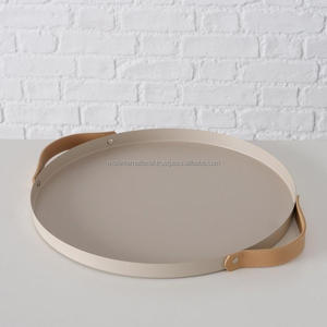 Plateau de service en métal galvanisé, plateau de service rond pour boisson pour le Restaurant à domicile - Product Image 6