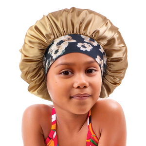 Custom Logo Adults Unisex Satin <b>Bonnets</b> Solid Sleep Hats Single Layer Hair <b>Bonnet</b> with Wide Band Four Seasons Fashion Style - Product Image 2