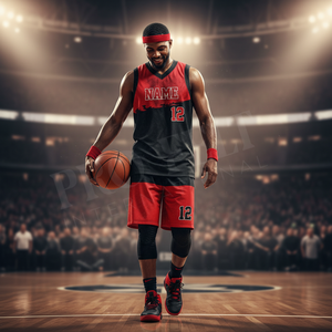 Maillot de basket-ball en tissu polyester grande taille, respirant, séchage rapide, avec logo sublimé, pour entraînement sportif - Product Image 3