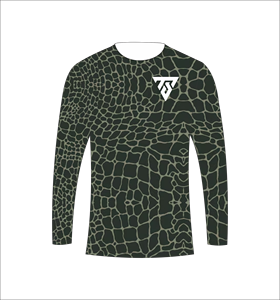 เสื้อยืดแขนยาวพิมพ์ลายวงกลมสีเขียวเซจแบบซับลิเมชั่นสำหรับผู้ชาย เหมาะสำหรับการล่าสัตว์ ตกปลา ออกกำลังกาย เล่นกีฬา และฝึกซ้อม - Product Image 5