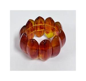 Brazaletes de Resina Epoxi Color Ámbar para Mujer, Brazalete Acrílico Cuadrado de Alta Calidad, Diseño Personalizado, Producto Indio - Product Image 1