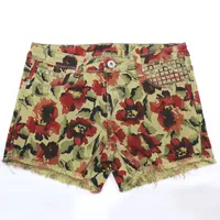Pantalones Cortos de Mezclilla Casuales Vintage de Verano Transpirables de Secado Rápido Cortavientos con Botones y Cintura Media de Pierna Recta con Estampado al por Mayor