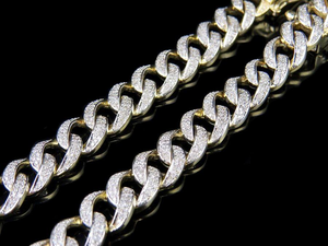 Luxury Moissanite Cuban Link <b>Chain</b> Necklace <b>Iced</b> <b>Out</b> Gold Tone Hip Hop Jewelry Bold Statement Necklace Gift Shine - Product Image 5
