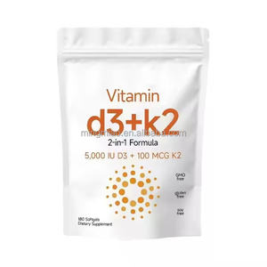 La vitamina D3 OEM/ODM es compatible con el sistema inmunológico, el corazón, las articulaciones, los dientes y los huesos. Contiene K2 Soft Gel K2, contiene un suplemento de vitamina D3, el cual es el más adecuado para su uso. - Product Image 1