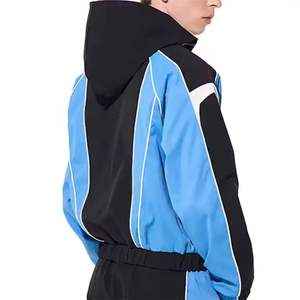 Wholesale Winter Mens Sportswear Jogging Tracksuits Hooded Fleece Zipper Quick Dry Breathable Polyester <b>Wind</b> <b>Breaker</b> Training - Product Image 5