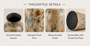 Hot Selling Classic Design Metal <b>Flower</b> Vase Enamel Finished Tabletop Decor Contemporary Handmade Design for Home Decoration - Product Image 3