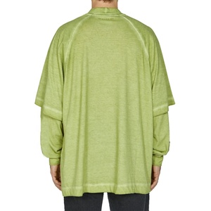Custom <b>Long</b> Sleeve <b>T</b> <b>Shirt</b> Double Layer Vintage Washed Oversized Heavyweight Cotton Mens Streetwear <b>Long</b> Sleeve <b>T</b> <b>Shirt</b> - Product Image 4