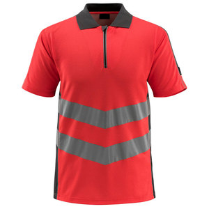 Men's High Vis Work Polo Shirt Construction Polyester Short Sleeve Safety Reflective <b>Tape</b> Working Wear <b>Security</b> Polo Shirts - Product Image 5